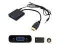 AddOn HDMI to VGA M F Adapter, Black, 7.9, 5-Pack, HDMI2VGAA-5PK, 18129241, Adapters & Port Converters