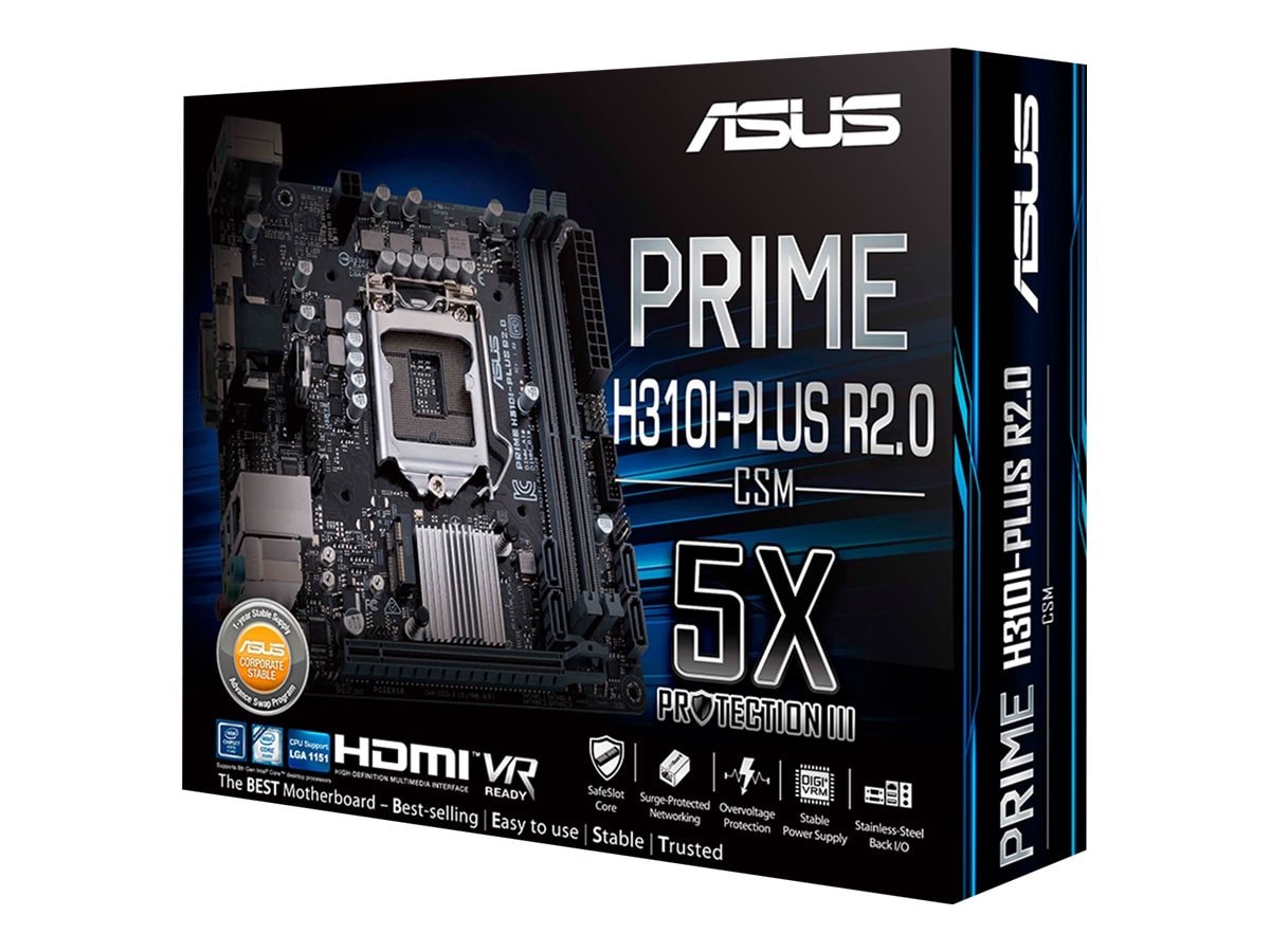 Asus Motherboard Prime H310i Plus Csm Lga1151 Prime H310i Plus R2 0 Csm