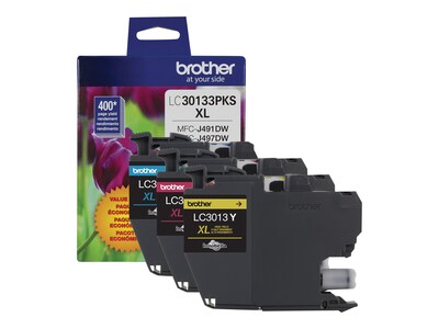 Brother Color High Yield Ink Cartridges for MFC-J491DW, MFC-J497DW, MFC-J690DW & MFC-J895DW (3-pack), LC30133PKS, 35675083, Ink Cartridges & Ink Refill Kits - OEM