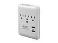 APC SurgeArrest, 3 Out Wall Tap w 5V, PE3WU3, 37155920, Surge Suppressors