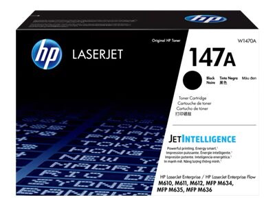 HP 147A (W1470A) Black Original LaserJet Toner Cartridge, W1470A, 41039576, Toner and Imaging Components - OEM