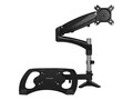 StarTech.com Single Monitor Arm and Laptop Stand with One-Touch Height Adjustment, ARMUNONB, 32332923, Stands & Mounts - Desktop Monitors