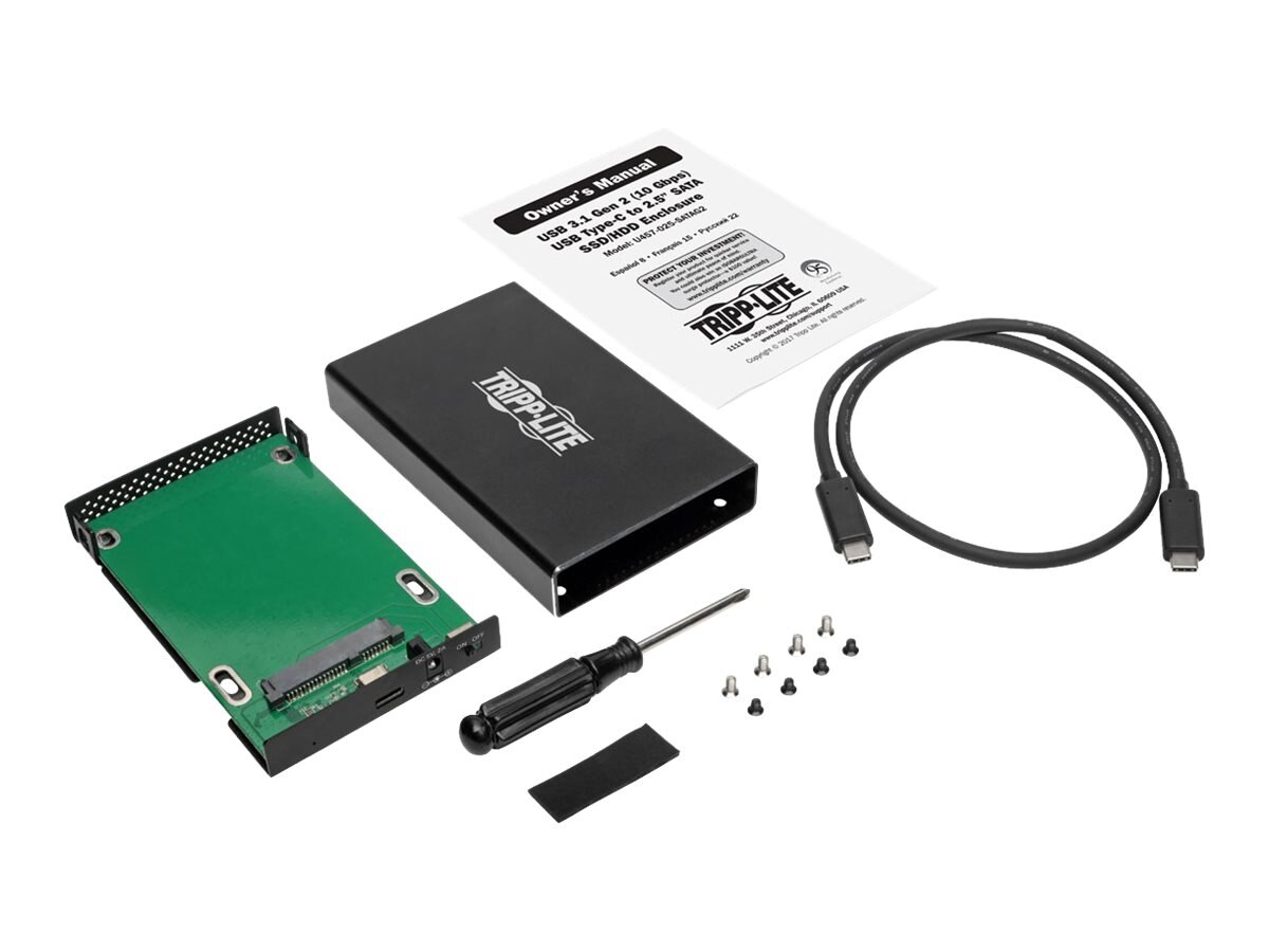 Tripp Lite USB C to SATA SSDHDD Enclosure Adapter USB 3.1 Gen 2 10