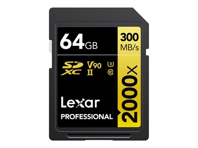 Lexar LEXAR PRO SDXC,2000X 64GB,C10,, LSD2000064G-BNNNU             , 41889613, Memory - Flash