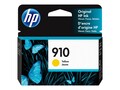 HP 910 (YL60AN) Yellow Original Ink Cartridge, 3YL60AN#140, 36992769, Ink Cartridges & Ink Refill Kits - OEM