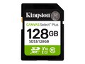 Kingston 128GB Canvas Select Plus Gen3 150MBs UHS-I U3 V30 SDXC Card, Class 10, SDS3/128GB                    , 42014487, Memory - Flash