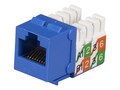Black Box GigaBase 2 CAT5e Jack, Blue, FMT920-R2, 6874930, Premise Wiring Equipment