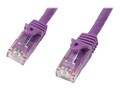 StarTech.com CAT6 Snagless Gigabit Wire 100W PoE 650 MHz Ethernet Patch Cable, Purple, 25ft, N6PATCH25PL, 11602066, Cables