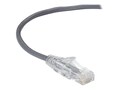Black Box Slim-Net CAT6A 28AWG 500MHz UTP Patch Cable, Gray, 7ft, C6APC28-GY-07, 34611782, Cables