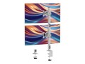 Siig Heavy-Duty Dual Monitor Stack Pole Mount for 13-38 Displays (up to 26.5lbs each) - Gray, CE-MT5H11-S1                  , 42093281, Stands & Mounts - Desktop Monitors
