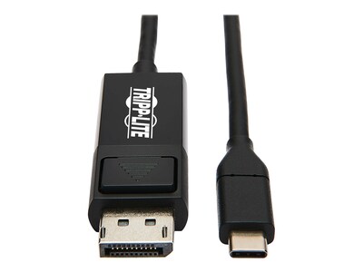 Tripp Lite USB-C to DisplayPort 4K @60Hz Adapter Cable with Locking Connector, Black, 6ft, U444-006-DP-BE, 37032524, Cables