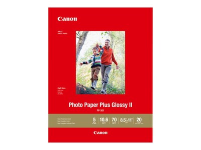 Canon 8.5 x 11 PP-301 Photo Paper Plus Glossy II (20-Sheets) , 1432C003, 32845112, Paper, Labels & Other Print Media