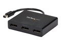 StarTech.com 3-Port Mini DisplayPort to DP MST Multi Monitor Adapter Hub -Windows Extended Desktop, MSTMDP123DP, 17074073, Adapters & Port Converters