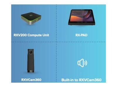 AudioCodes RXV200 Android Intelligent AV Hub Bundle for Small Medium Rooms w  RXVCam360 & RX-PAD, RXV200-B360                   , 42038234, Video Conference Room Hardware