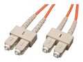 Tripp Lite Fiber Optic Cable, SC-SC, 50 125, Duplex Multimode, 2m, N506-02M, 454637, Cables