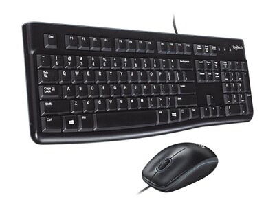 Logitech Desktop MK120 Slim Keyboard Mouse Combo, USB, Black, 920-002565, 11445110, Keyboard/Mouse Combinations