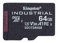 Kingston 64GB Industrial MicroSDXC UHS-I V30 A1 Card, Class 10, SDCIT2/64GBSP, 41306071, Memory - Flash