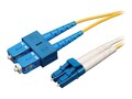 Tripp Lite LC-SC 8.3 125 Singlemode Duplex Fiber Cable, Yellow, 50m, N366-50M, 31866000, Cables