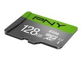PNY 128GB microSDXC UHS-I Card with SD Adapter, P-SDU128U185EL-GE, 32204411, Memory - Flash