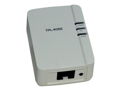 TRENDnet RJ-45 500Mbps Compact Powerline AV Adapter Kit, TPL-406E2K, 14507030, Network Adapters & NICs