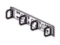Panduit Open-Access D-ring Cable Manager (3x3), CMPHF2, 7704730, Premise Wiring Equipment