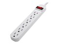 Belkin 6-Outlet Straight Plug Power Strip w  3ft Cord, On-Off Switch - White , F9P609-03-DP, 17365305, Power Strips