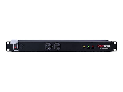 CyberPower Rackmount PDU Surge Protector 1800 Joules 20A 1U (12) Outlet (2 Front, 10 Rear), CPS-1220RMS, 6405130, Surge Suppressors CyberPower Rackmount PDU Surge Protector 1800 Joules 20A 1U (12) Outlet (2 Front, 10 Rear), CPS-1220RMS, 6405130, Surge Suppressors