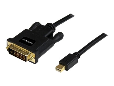 StarTech.com Mini DisplayPort to DVI-D M M Cable, Black, 6ft, MDP2DVIMM6B, 15998897, Cables