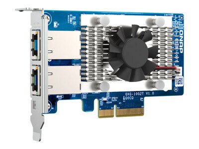 QNAP Dual-port BASET 10GbE Network Expansion Card , QXG-10G2T, 41700516, Network Adapters & NICs