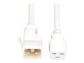 Tripp Lite 12AWG C19 to P-Lock Lite C20 20A 250V PDU Power Cord, White, 4ft, 6-Pack, P036-EN4-AWH-6, 42175024, Power Cords Tripp Lite 12AWG C19 to P-Lock Lite C20 20A 250V PDU Power Cord, White, 4ft, 6-Pack, P036-EN4-AWH-6, 42175024, Power Cords