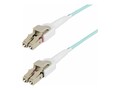 StarTech.com LC to LC (UPC) OM4 Low Insertion Loss LSZH Switchable Fiber Cable, Aqua, 5m, 450FBLCLC5SW, 41715464, Cables