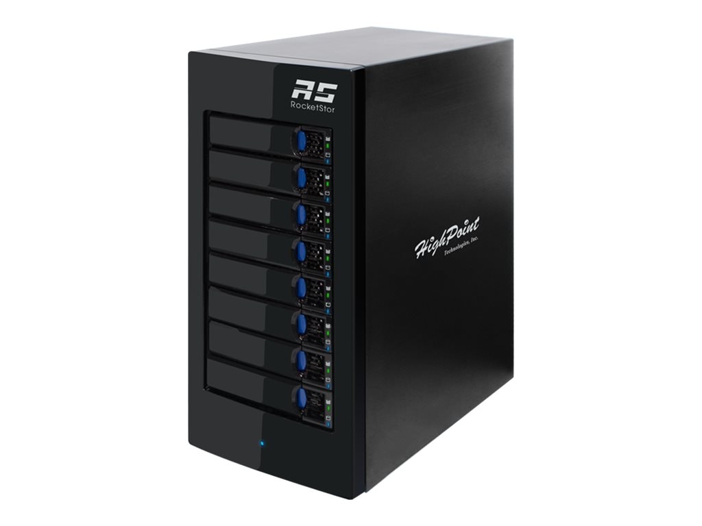 HighPoint 8-Bay Hardware RAID Tower Enclosure (RS6418AS)