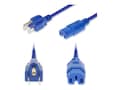 AddOn NEMA 5-15P (M) to C15 (F) High-Temp 14 AWG 125V at 15A PVC SJT Power Cable, Blue, 3ft, ADD-N5152C15H14G3FBE , 41980855, Power Cords AddOn NEMA 5-15P (M) to C15 (F) High-Temp 14 AWG 125V at 15A PVC SJT Power Cable, Blue, 3ft, ADD-N5152C15H14G3FBE , 41980855, Power Cords