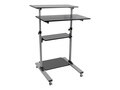 Tripp Lite Rolling Standing Desk Workstation on Wheels, Height Adjustable, Mobile, WWSSRC, 36109606, Furniture - Miscellaneous