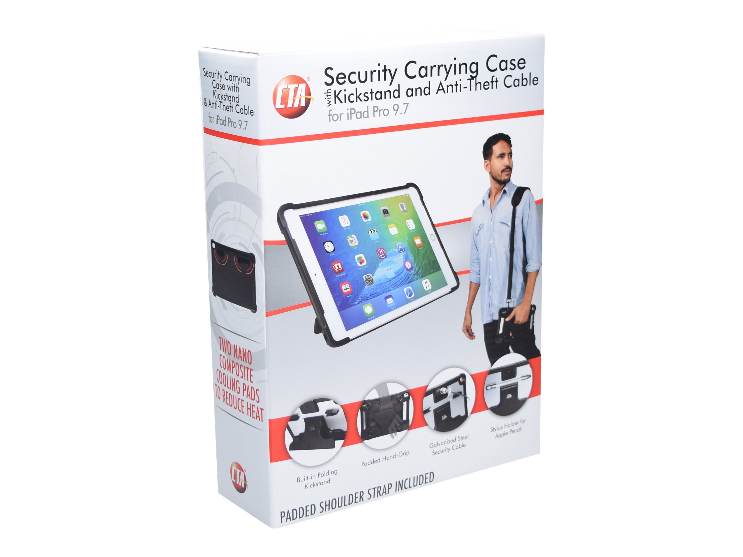 CTA Digital Adjustable Security Grip for iPad and Large PAD-ATGL