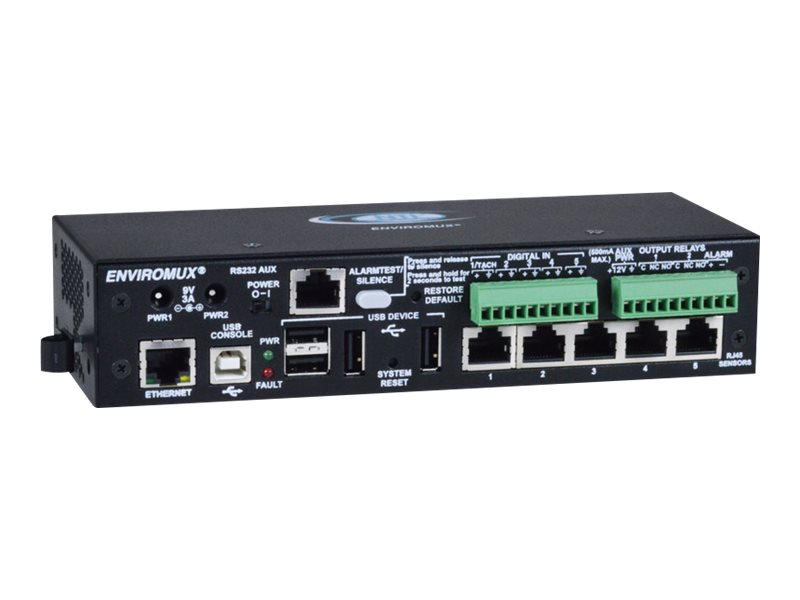 Network Tech Medium Enterprise Environment Monitoring System, 5-RJ45 Sensor Ports, E-5D, 41515632, Environmental Monitoring - Indoor