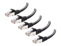 Cable Matters CAT6A Snagless Shielded (SSTP SFTP) Ethernet Patch Cable, Black, 5ft, 5-Pack, 160012-BLK-5X5                , 41903125, Cables
