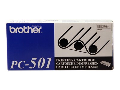 Brother Black Print Ribbon for Fax-575 Machines, PC501, 6034244, Printer Ribbons