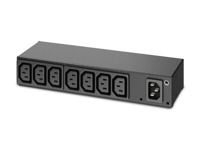 APC Basic Rack PDU 120-240V 15A (cULus), 220-240V 10A (VDE), 0U 1U, C14 Inlet, (8) C13 Outlets, Black, AP6015A, 33931629, Power Distribution Units
