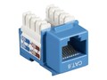 Black Box Connect CAT6 RJ-45 Keystone Jack, Unshielded, Blue, CAT6J-BL, 32990934, Premise Wiring Equipment