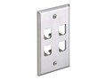 Panduit 4Port Stainless Steel Mini Com , CFP4SY, 41051586, Premise Wiring Equipment