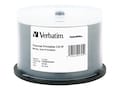 Verbatim 52x 700MB 80min. White Thernal Hub Printable CD-R Media (50-pack Spindle), 94795, 5994286, CD Media