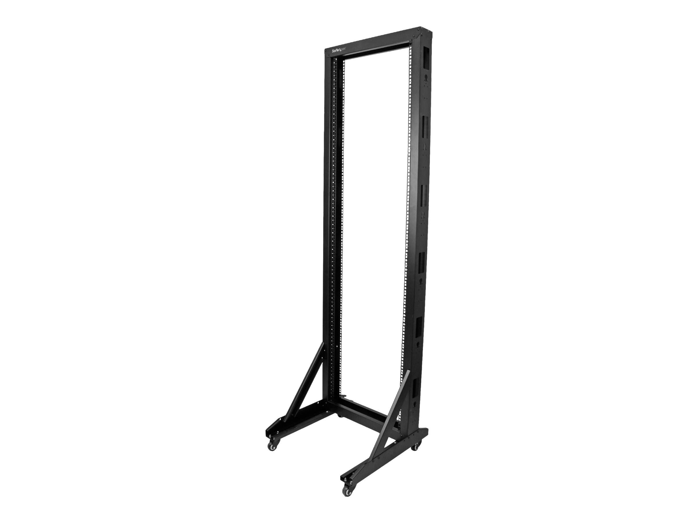 Standing Relay Rack 2 Post Rack RAISING ELECTRONICS 42U 2 Post Open Frame IT Network Server ...