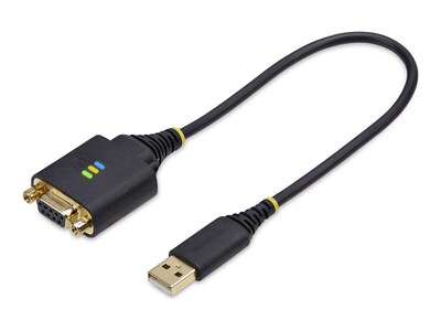 StarTech.com USB Type A to DB9 Null Modem Serial Adapter Cable w  COM Retention, 1ft, 1P1FFCN-USB-SERIAL            , 41867723, Cables