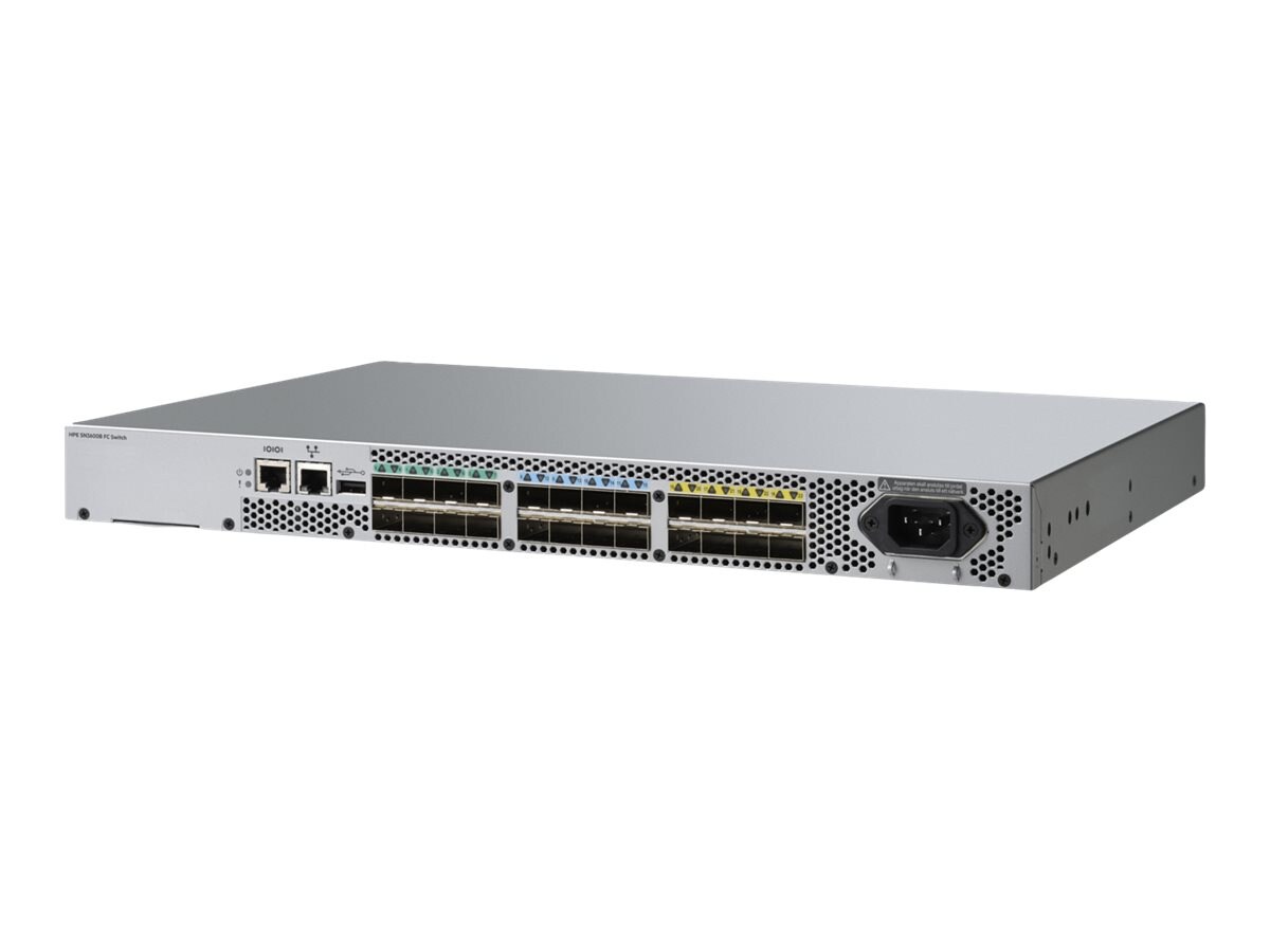 HPE SN3600B 1U RM Fibre Channel Managed Switch 16x32GbFC