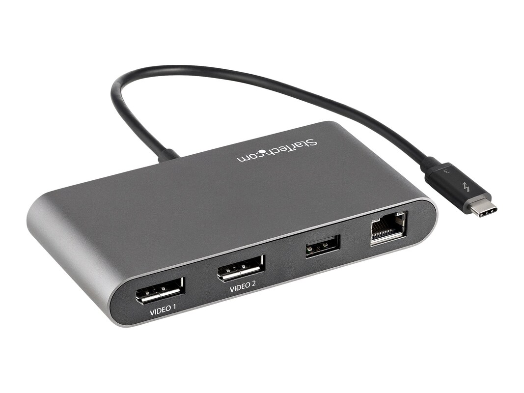 StarTech.com Thunderbolt 3 DisplayPort 4K 60Hz USB-A GbE Dual