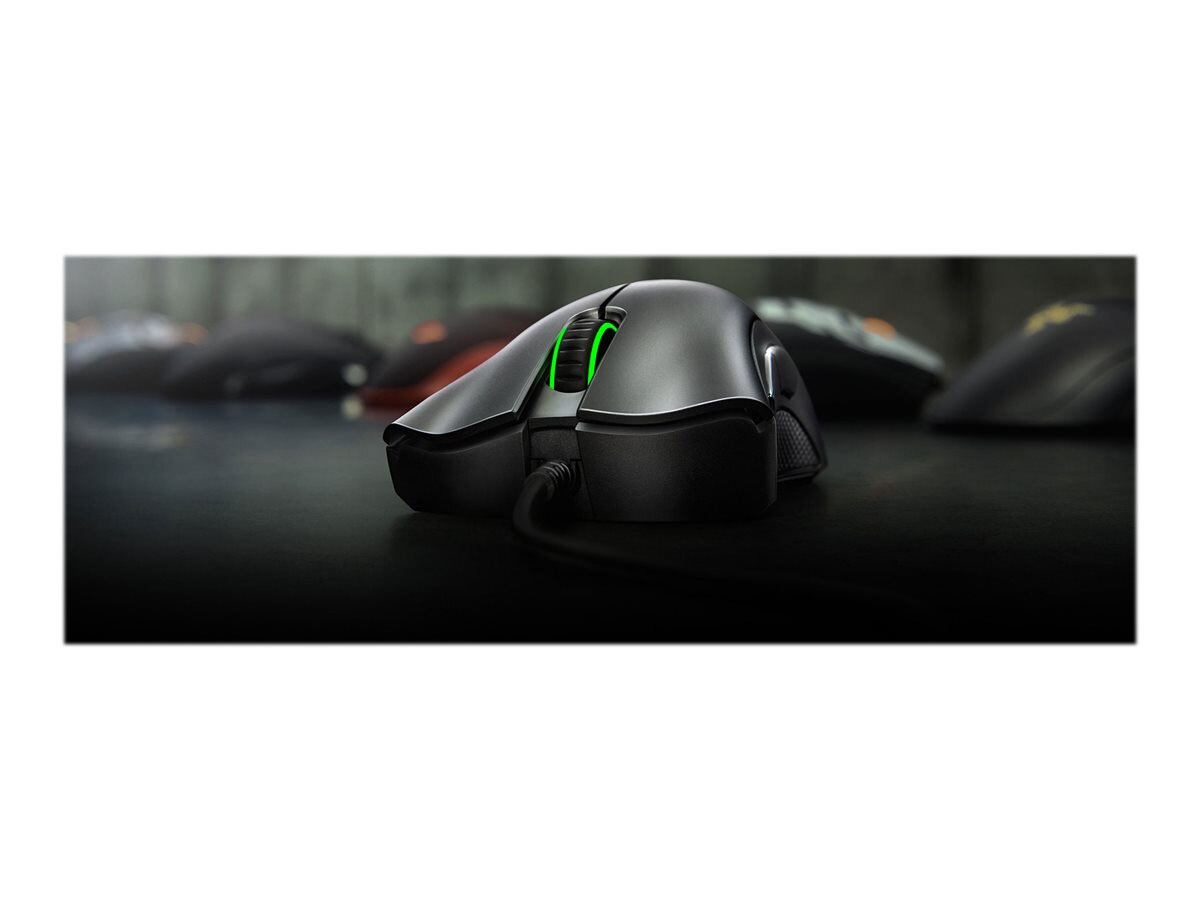 Razer DeathAdder Essential Gaming Mouse, Optical Sensor, 6400 DPI, 5  Programmable Buttons, Mechanical Switches, Rubberized Side Handles, Classic  Black