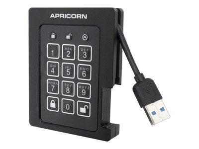 Apricorn 4TB Aegis PadLock USB 3.0 External Solid State Drive , ASSD-3PL256-4TBF, 41213036, Solid State Drives - External