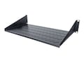 Intellinet 2U 19 2-Point Front Mount Cantilever Shelf, 9.8 Depth, Black, 712507, 35155555, Rack Mount Accessories