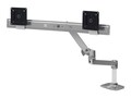 Ergotron LX Desk Dual Direct Arm, Polished Aluminum, 45-489-026, 33540644, Stands & Mounts - Desktop Monitors